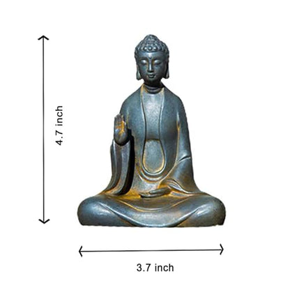 Faceless Buddha Statue - Solid Cast Iron Buddha Figurine, Indoor/Outdoor Zen Decor for Meditation & Spiritual Room - style: Fearless
