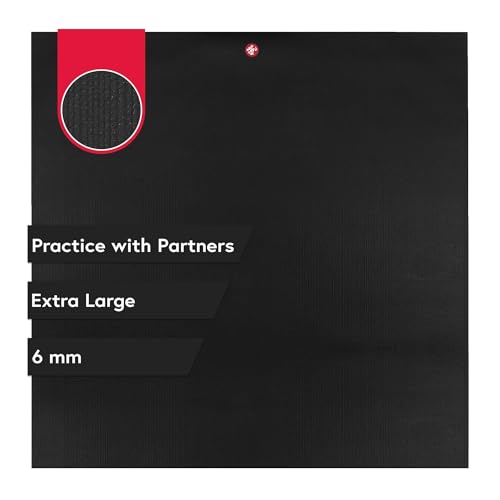Manduka PRO Yoga Mat - 6mm | Lifetime Durability | Hygienic Construction | Premium Studio Quality | Teacher Approved - color: Black, size: 78" x 78"