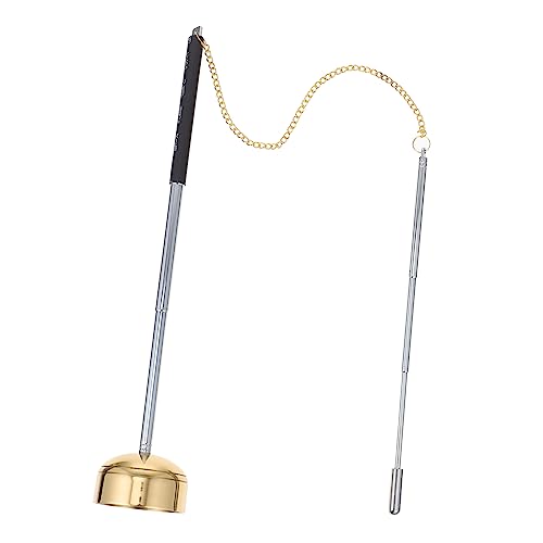 Healifty Telescopic Buddhist Temple Chime Large Handbell Instrument for Meditation and Praying Rituals with Smooth Safe Surface Practical Religious Ceremony Tool and Home Decor