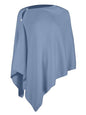 Lacretazhi Women'S Shawl Wraps Poncho Sweater Lightweight Knit Scarf With Buttons Versatile Cape Cardigan Spring Summer Fall - color: Blue Grey