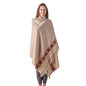 Meditation Shawl or Blanket, Vegan Wool Wrap, Oversize Scarf, Indian Blanket. Unisex - color: Light Brown