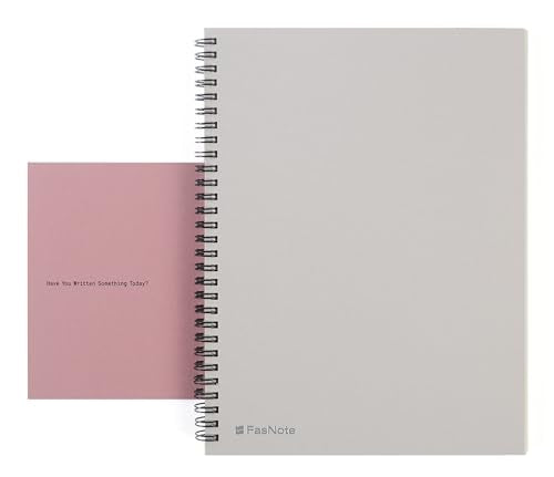 Blank Spiral Notebook 10.12 x 7.36 in (B5), 160 Pages Blank Paper, Notebook for Sketching, Writing & Study, Calendar Card Included (2025) (Old Rose) - color: Old Rose