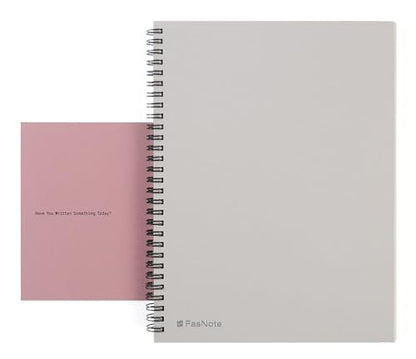 Blank Spiral Notebook 10.12 x 7.36 in (B5), 160 Pages Blank Paper, Notebook for Sketching, Writing & Study, Calendar Card Included (2025) (Old Rose) - color: Old Rose