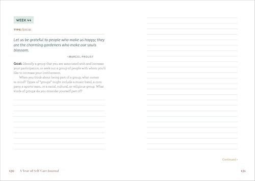 A Year of Self-Care Journal: 52 Weeks to Cultivate Positivity & Joy (A Year of Reflections Journal)