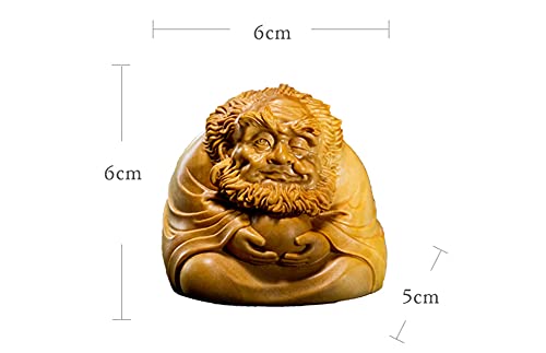 Weiping - Creative Design Buddha Wood Carving Zen Statue Feng Shui Meditation Desktop Decoration Home Decoration Indoor Statue