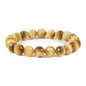 Justinstones Gemstone Crystals Chakra Beads Bracelet Crystal Healing 10mm Round Stretchable Bracelet for Her Gift - color: Faceted Heated Golden Tiger Eye