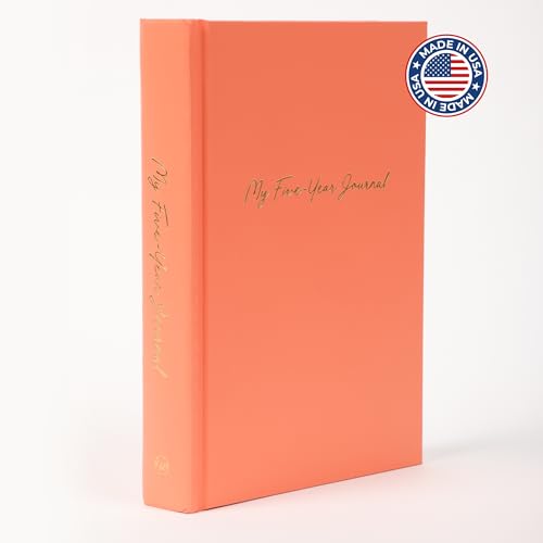 Writing Your Life Hard Cover 5 Year Journal | The Easiest to Use Five Year Journal | Quick and Easy Five Year Diary Journal System | 6x8.25 Inch Size (Sweet Apricot) - color: Sweet Apricot