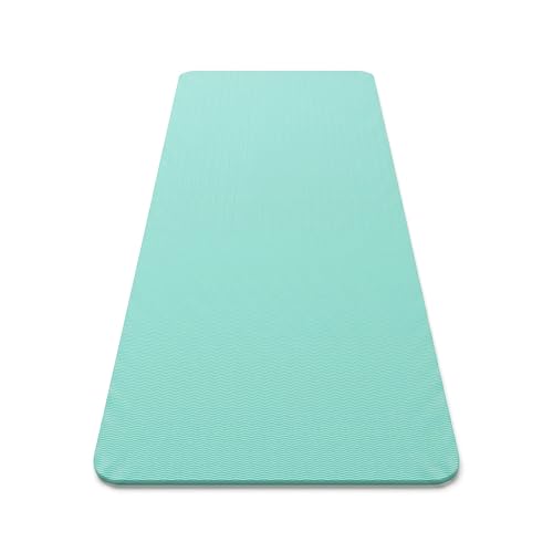 TPE Yoga Mat with Hanging Holes, Wall Mount Workout Mat, Shock Absorbent Fitness Pad for Home Gym, Pilates & Meditation - color: green