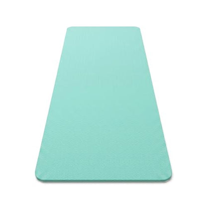 TPE Yoga Mat with Hanging Holes, Wall Mount Workout Mat, Shock Absorbent Fitness Pad for Home Gym, Pilates & Meditation - color: green