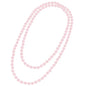 Beaded Necklace Hand Knotted for Woman - color: Rose Quartz 1