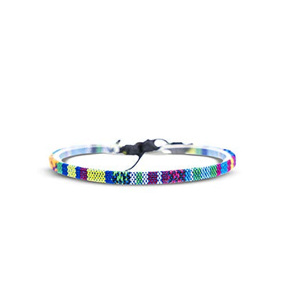 Made by Nami 2 Pcs Boho Surfer Bracelets for Women and Men Waterproof and Adjustable Braided Bracelets Set of 2 for Ethnic Hippie Style - color: Turquoise & Deep Multi