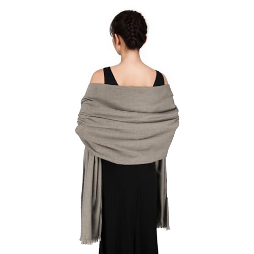 Pashmina shawls and wraps for Evening Dresses Scarf for Women Winter Shawl Wraps for Women Weedings - color: Brown-5