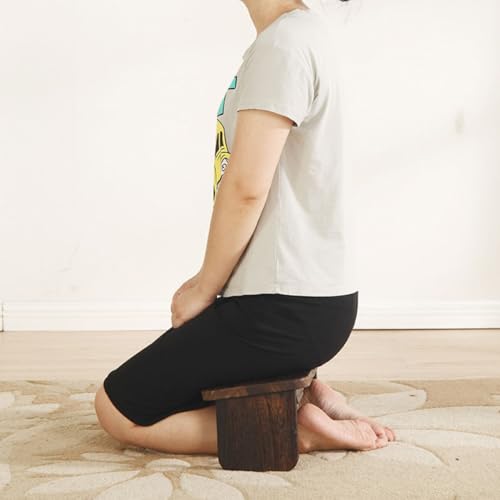 Meditation Stool Portable Wooden Kneel Mat Stool for Comfortable Meditation Practice Lightweight Non- Design for Adults and Boys and Girls for Home and Church Use