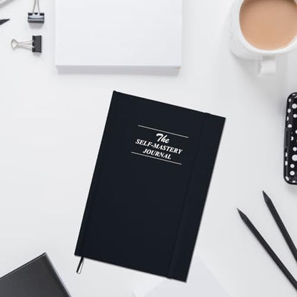 Self-Mastery Journal for Men - Gratitude Journal for More Happiness, Positivity, Growth – Reflection Manifestation Journal for Mindfulness – Guided Gratitude Journal for Women & Men – Self Care Journal, Black