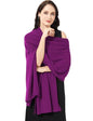Soft Cashmere Blend Wrap Chic Scarf Stole for Women Wayfarer Travel Extra Large 87"x28" - color: Radish Purpel
