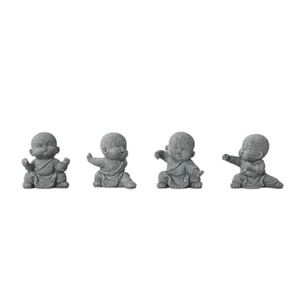 Buddha Statue, Mini Buddhist Monk, Kung Fu Monk, Zen Garden Decoration, Meditation, Home Aquarium Decoration(A7)