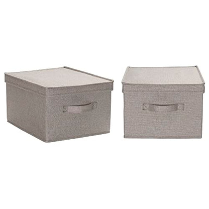 Household Essentials Large Fabric Storage Bins 2 Pack, Gray - color: Grey