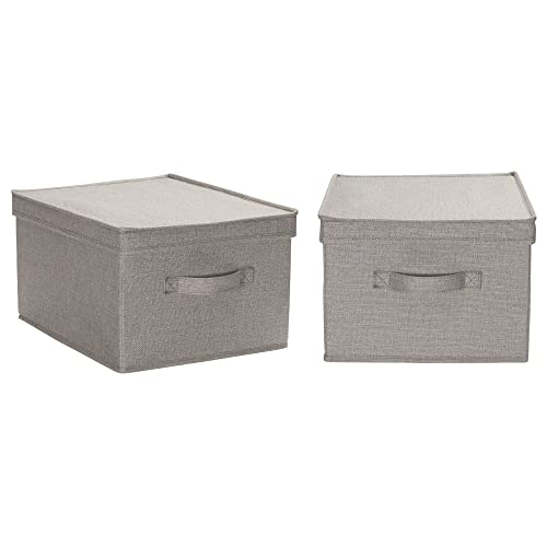 Household Essentials Large Fabric Storage Bins 2 Pack, Gray - color: Grey