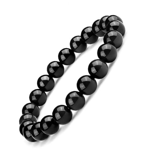 Single-pack of pure gemstone bracelets… - color: Black-Tourmaline-10MM