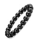 Single-pack of pure gemstone bracelets… - color: Black-Tourmaline-10MM