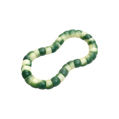 MUDI Bracelet For Women, Bodhi Seed Beads Bracelets Fidget Healing Energy Protection Stretch to My Man Jewelry Gift - color: Oval Green