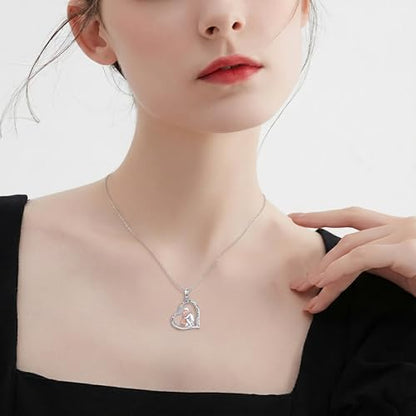 YFN Daughter Gifts from Dad 925 Sterling Silver Daughters Heart Necklace Birthday Christmas - color: Father Daughter Necklace06