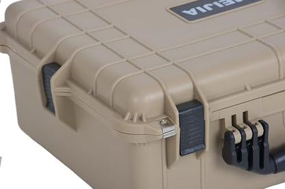 MEIJIA Portable All Weather Waterproof Protective Hard Case,Compact Camera Case with Customizable Fit Foam,Fit Use of Drones,Camera,Equipments, 20.62 x16.85x8.11inches(Desert Tan) - color: Desert Tan