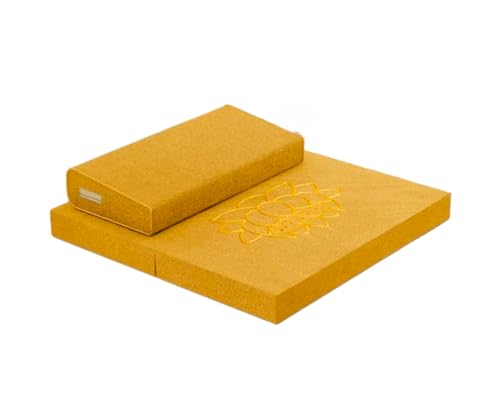 Meditation Cushion Set,Floor Pillows Seating for Adults Meditation,Large Rectangular Zen Pad and Foldable Square Floor Pillows,Yoga Mats,Washable Cover(Size:80x80cm(31x31inch),Color:Yellow) - color: Yellow, size: 80x80cm(31x31inch)