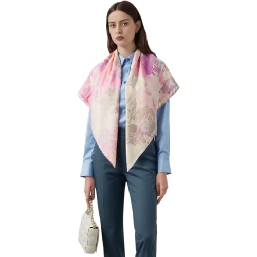 Cashmere-soft Mercerized wool Shawl Pashmina Lightweight Travel Wrap & Evening Scarf |Office |Wedding - color: 7 Peach Pink