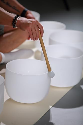 TOPFUND 6-12 inch Chakra Set of 7 Crystal Singing Bowls with Heavy Duty Carrying Case and Singing Bowl Mallets - color: Set of 7 Singing Bowls, size: 6-12 inch