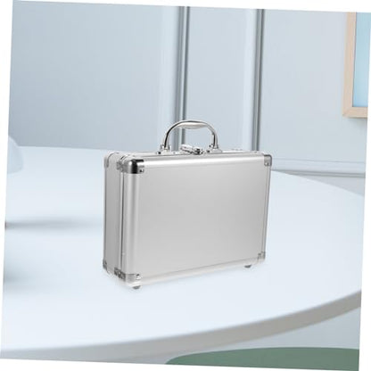 TEHAUX Aluminum Alloy Toolbox Sponge Insert Portable Hard Storage Case for Tools and Equipment Outdoor Carrying for Home and Travel Use