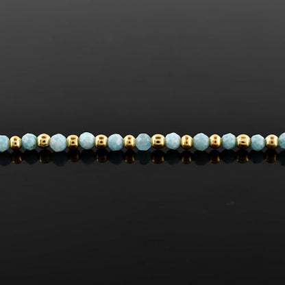 InfinityGemsArt Bracelets For Women Birthstone Jewelry Micro Beads Beaded Stone Bolo Single Slider Crystals Gemstones 14K Gold Plated Adjustable Chain, best Gifts For Her.