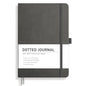 RETTACY Dotted Journal Notebook, 192 Pages, A5 Medium Size (5.7'' x 8.3''), Leather Hardcover, 100 GSM Thick Paper, for Journaling, Planning, Tracking (Gray) - color: Gray, style: Dotted