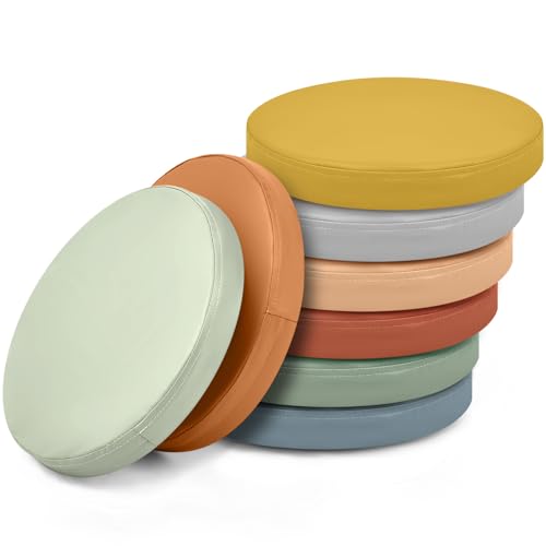 Juexica 8 Pcs Extra Thick Flexible Seating Floor Cushion Assorted Colored Floor Pillow Classroom Seat Cushion Soft Classroom Seating for Kid Learning(Boho Color,13.8 x 13.8 x 2 Inch,Round) - color: Boho Color