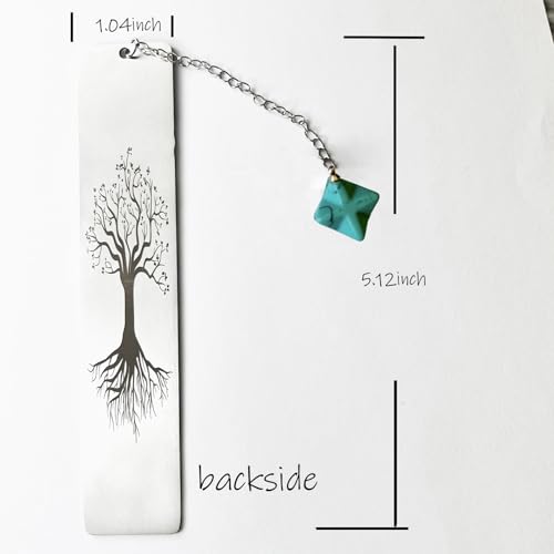 Throat Chakra Stainless Steel Bookmark - Turquoise Merkaba & Self-Expression Quote, Collectible 7-Chakra Set for Energy Healing, Creativity & Spiritual Gifting (Chakra 5) - color: Chakra 5