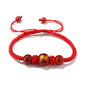 2026 Chinese New Year of Horse Bracelets for Women Men, 12 Chinese Zodiac Bracelet Good Luck Red String Animal Horse Charm Braided Bangle Adjustable Jewelry Gift - color: Circle-1pcs