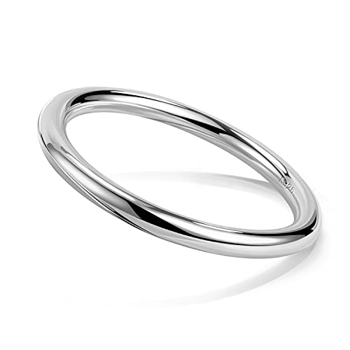 Dankadi Minimalism Women Men 925 Sterling Silver Bracelet Width 7-8MM Diameter 60-65 mm Solid Smooth On Bangle Cuff Fashion Fine Jewelry Gifts - color: Width 7MM 1 Piece, size: 2.56 inches