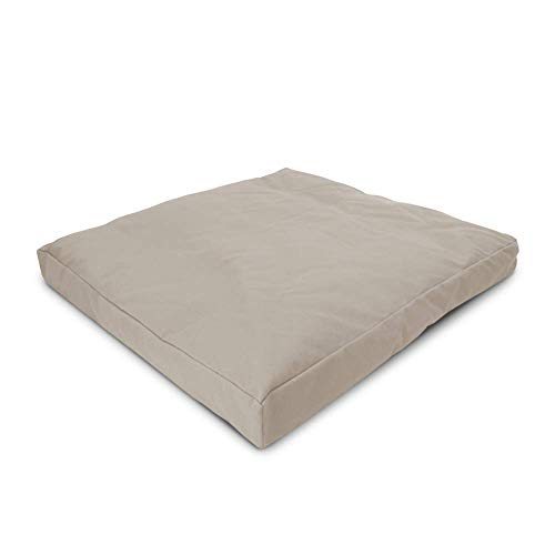 Zabuton Meditation Cushion for Workout - Supportive Yoga Floor Seat Cushion for Comfort & Posture Support - Natural Washable Cotton Fill kneeling Pad - Made in USA - Standard 24x24x2, Natural - color: Natural, size: Standard 24x24x2