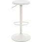 Adjustable Bar Stool, Swivel Round Metal Airlift Barstool, Backless Counter Height Bar Chair for Kitchen Dining Room Pub Cafe, 1 pc (White) - color: White, size: 1 pc