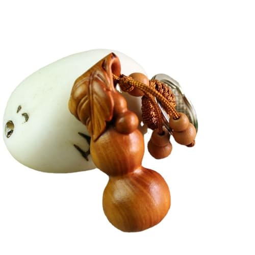 Antique Gourd Wooden Statue Accents Zen Meditation Wood Sculpture Decor for Living Room Spa Or Yoga Studio Centerpiece Books Living Room Bedroom Ornament