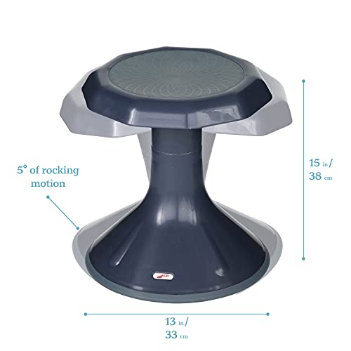 ECR4Kids ACE Active Core Engagement Wobble Stool, 15-Inch Seat Height, Flexible Seating, Navy - color: Navy