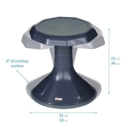 ECR4Kids ACE Active Core Engagement Wobble Stool, 15-Inch Seat Height, Flexible Seating, Navy - color: Navy