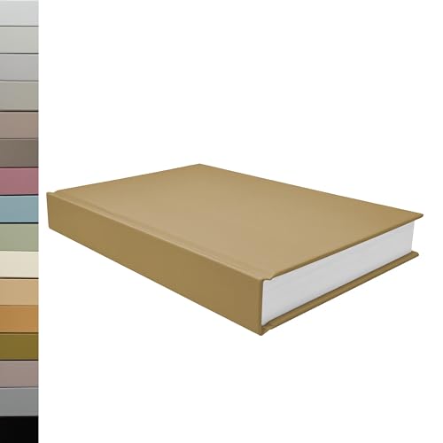CovoBook™ Blank Hardcover | Premium Sketchbook Journal Guest Book | Photo Prop Home Decor (Gold, Size 9) - color: Gold, size: Size 9