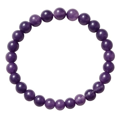 Amazing Gemstone Crystal Bracelet for Women Men's Gifts - Protection Healing Crystal Bracelet - 8mm Gemstone Beaded Stretchable Bracelet Pulseras Para Hombres Mujer Stocking Stuffers Mothers Day Gift (Lepidolite) - color: Lepidolite
