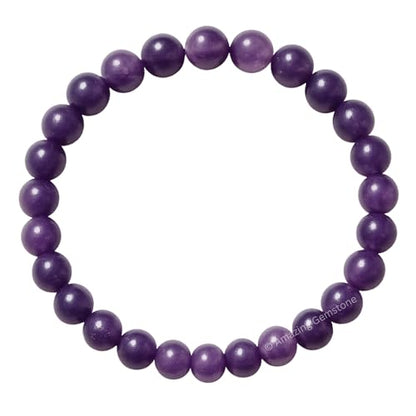Amazing Gemstone Crystal Bracelet for Women Men's Gifts - Protection Healing Crystal Bracelet - 8mm Gemstone Beaded Stretchable Bracelet Pulseras Para Hombres Mujer Stocking Stuffers Mothers Day Gift (Lepidolite) - color: Lepidolite