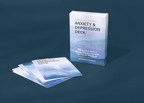 The School of Mindfulness- Mindfulness Coping Skills Series Deck, for Depression and Anxiety, Anger Management, and Cravings and Triggers (Depression and Anxiety)