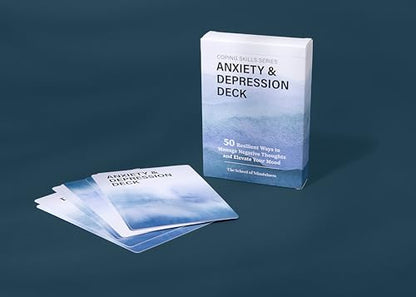 The School of Mindfulness- Mindfulness Coping Skills Series Deck, for Depression and Anxiety, Anger Management, and Cravings and Triggers (Depression and Anxiety)