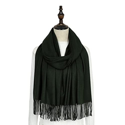 RIIQIICHY Women's Scarf Pashmina Shawls and Wraps for Evening Dress Bridesmaid Wedding Bridal Winter Warm Long Large Scarves - color: Army Green