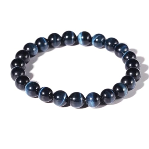 Single-pack of pure gemstone bracelets… - color: 8MM Blue Tigers Eye