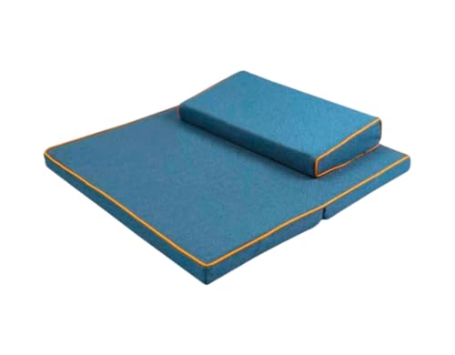 Meditation Cushion - Floor Pillow for Adults - Floor Seating & Meditation Pillow - Yoga Bolster with Washable Cover(Size:60x60cm(24x24inch),Color:Blue1) - color: Blue1, size: 60x60cm(24x24inch)